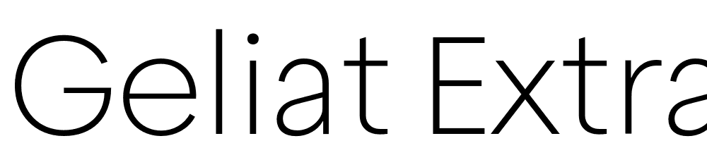 Geliat-ExtraLight font family download free