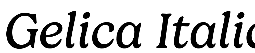 Gelica-Italic font family download free