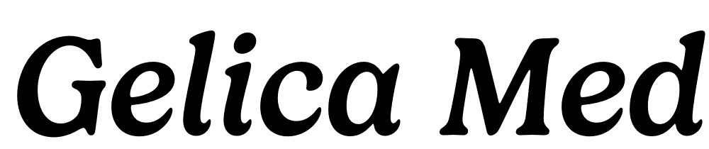 Gelica-Medium-Italic font family download free