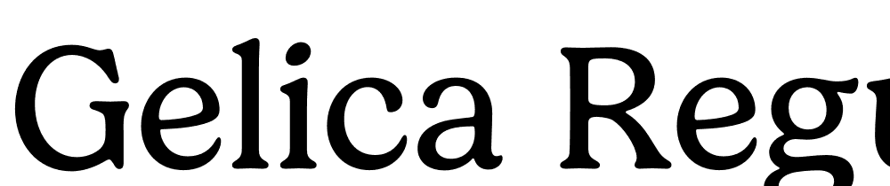 Gelica-Regular font family download free