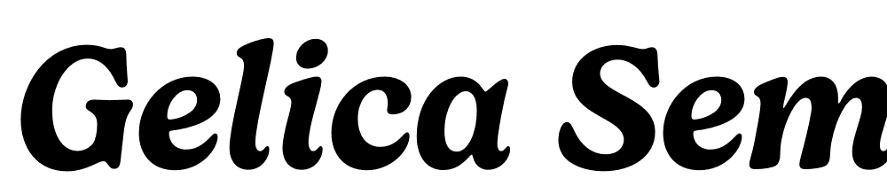 Gelica-SemiBold-Italic font family download free