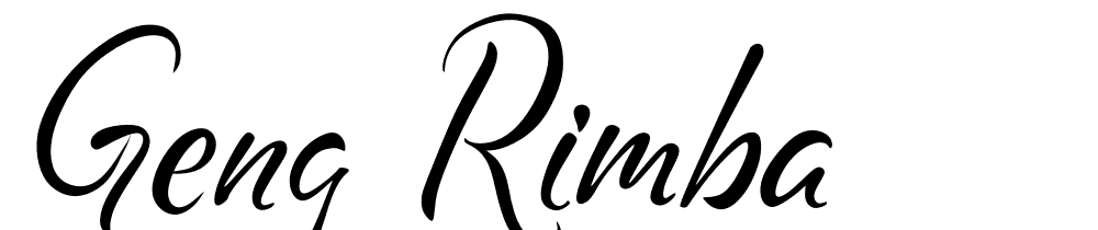 Geng-Rimba font family download free