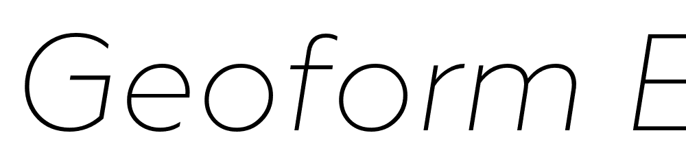 Geoform-ExtraLight-Italic font family download free