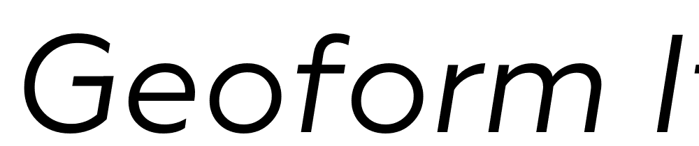 Geoform-Italic font family download free