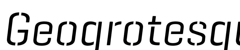 GeogrotesqueStencil-C-TRIAL-Rg-Italic font family download free