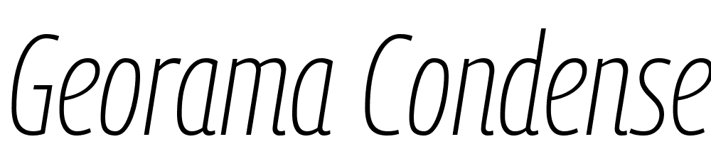 Georama-Condensed-ExtraLight-Italic font family download free