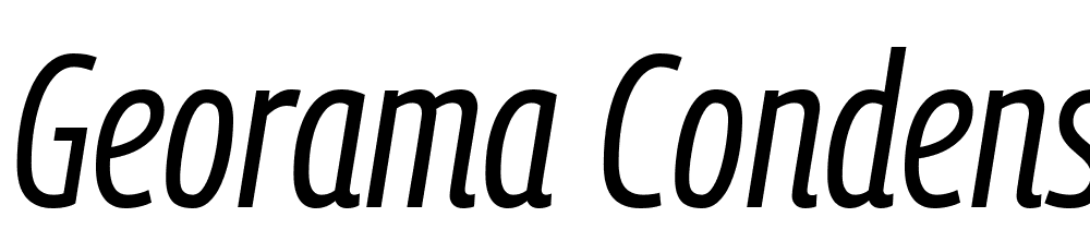 Georama-Condensed-Italic font family download free