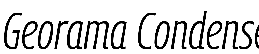 Georama-Condensed-Light-Italic font family download free