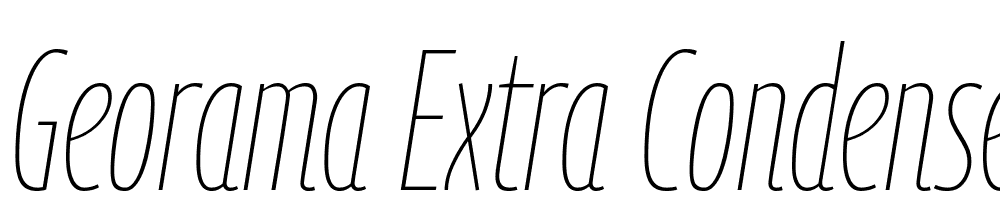 Georama-Extra-Condensed-Thin-Italic font family download free