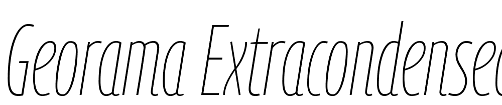 Georama-ExtraCondensed-Thin-Italic font family download free