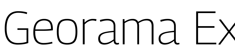 Georama-ExtraLight font family download free