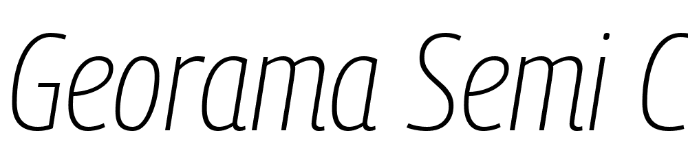 Georama-Semi-Condensed-ExtraLight-Italic font family download free