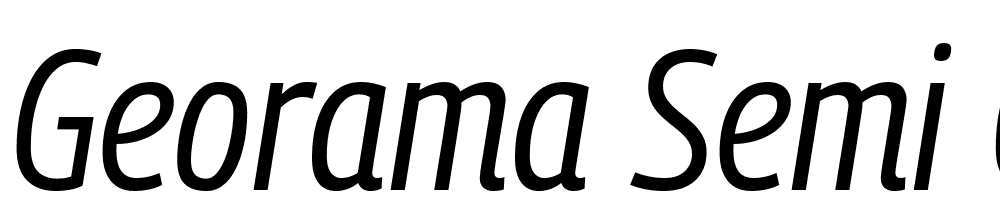 Georama-Semi-Condensed-Italic font family download free