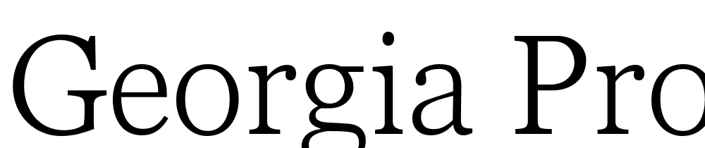 Georgia-Pro-Light font family download free