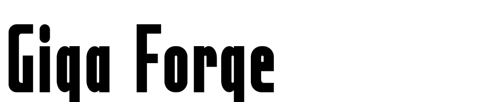 Giga Forge font family download free