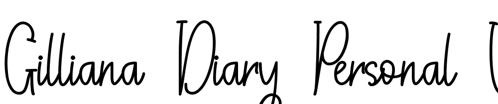 Gilliana Diary  Personal Use font family download free