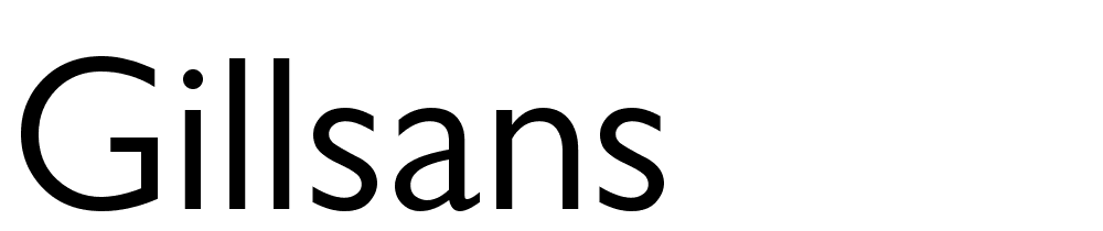 GillSans font family download free