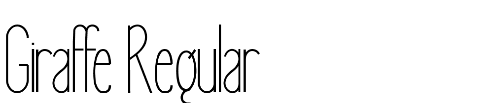 Giraffe-Regular font family download free