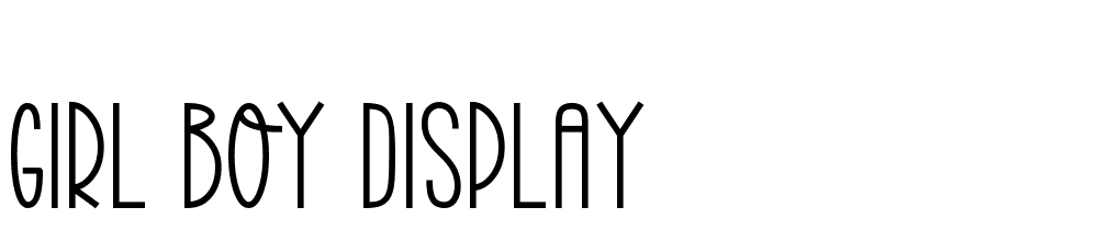 Girl Boy Display font family download free