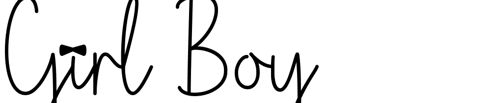 Girl Boy font family download free