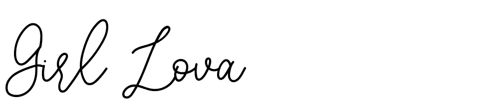 Girl-lova font family download free