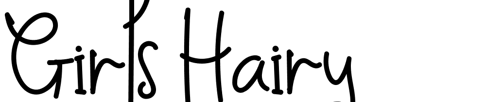 Girls Hairy font family download free