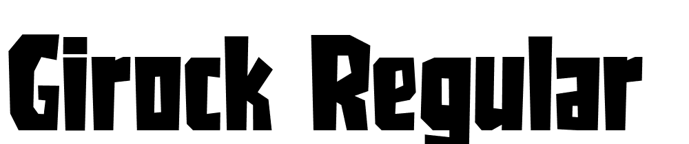 Girock-Regular font family download free