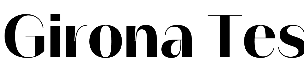 Girona-Test-Bold font family download free