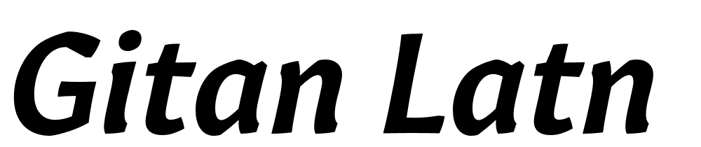 Gitan Latn font family download free