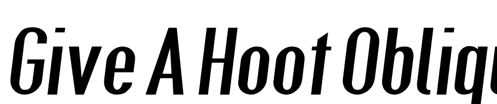 Give-A-Hoot-Oblique font family download free