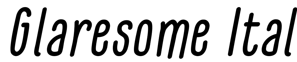 GLARESOME-Italic font family download free