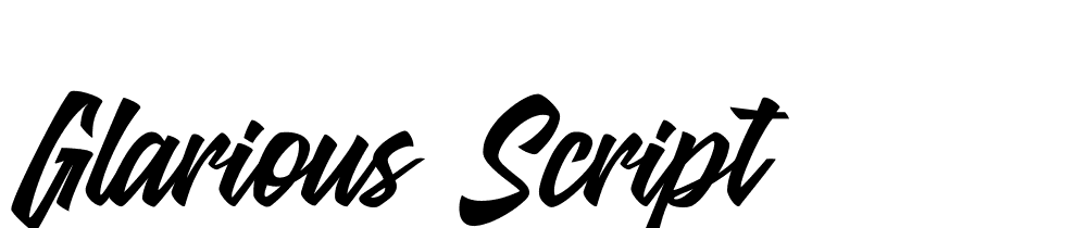 Glarious-Script font family download free