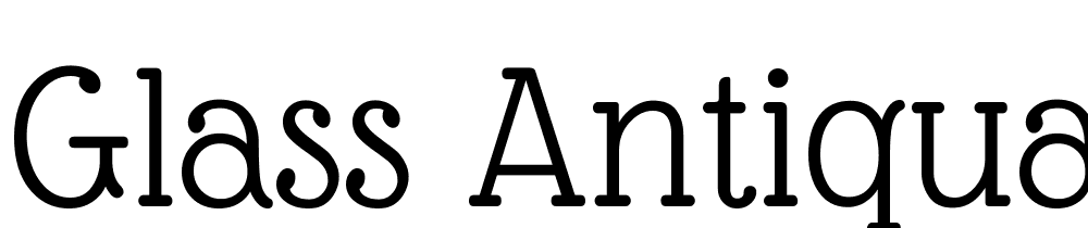 Glass-Antiqua font family download free