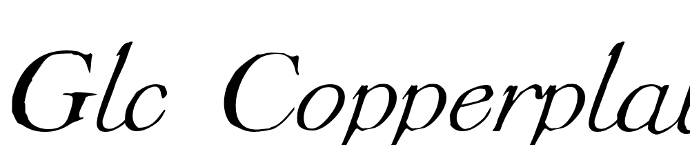 Glc Copperplate font family download free