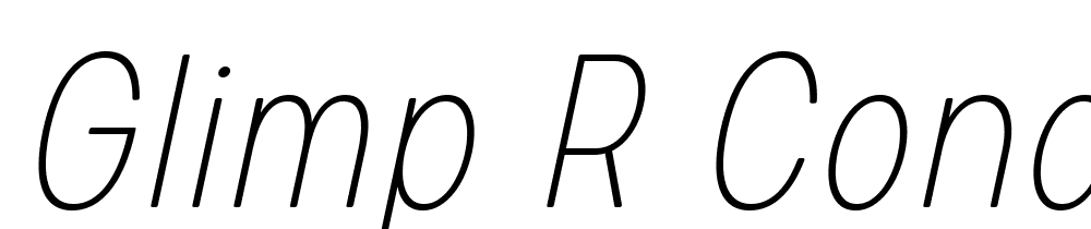 Glimp-R-Condensed-Thin-Italic font family download free