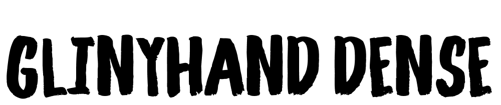 GlinyHand-Dense font family download free