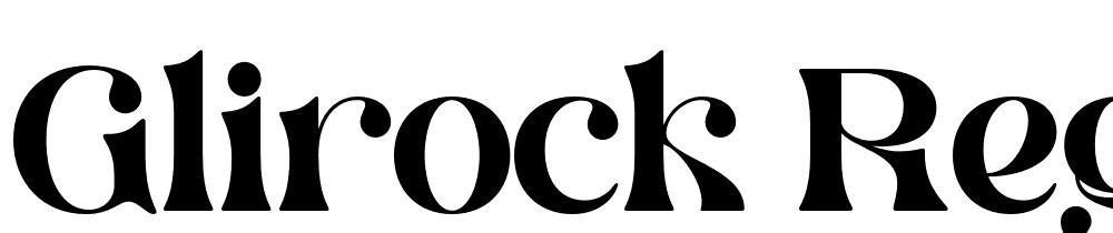 Glirock-Regular font family download free