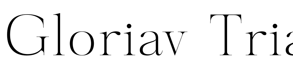 Gloriav Trial font family download free