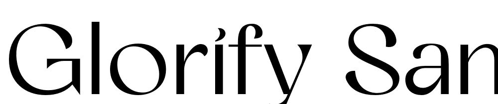 Glorify Sans font family download free