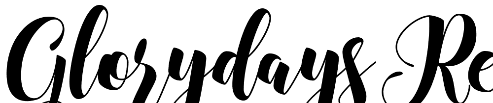 Glorydays-Regular font family download free