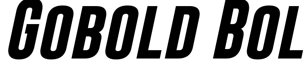 Gobold-Bold-Italic font family download free