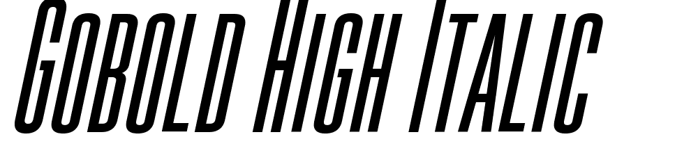 Gobold-High-Italic font family download free