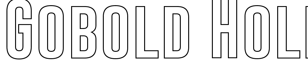 Gobold-Hollow font family download free