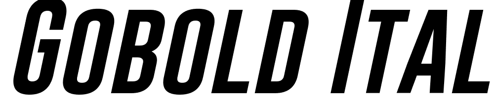 Gobold-Italic font family download free