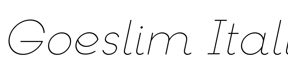 Goeslim-Italic font family download free