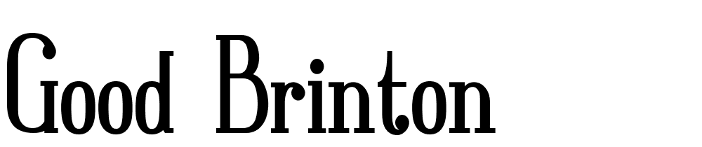 Good-Brinton font family download free