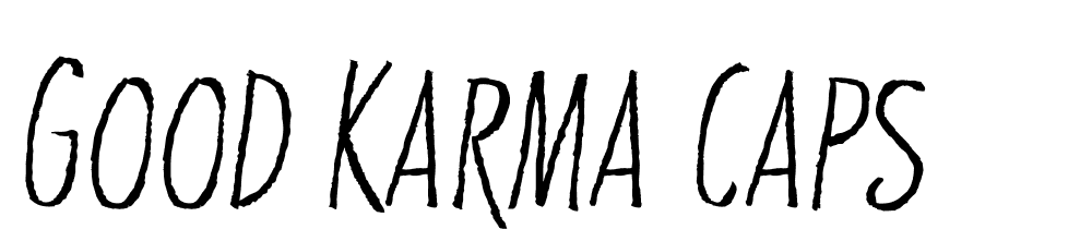 Good-Karma-Caps font family download free