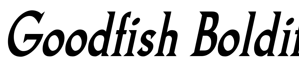 Goodfish-BoldItalic font family download free