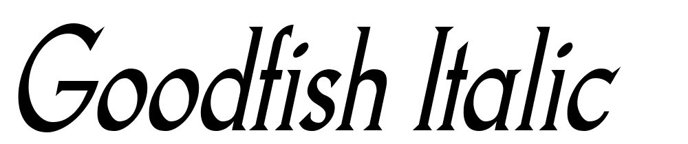 Goodfish-Italic font family download free