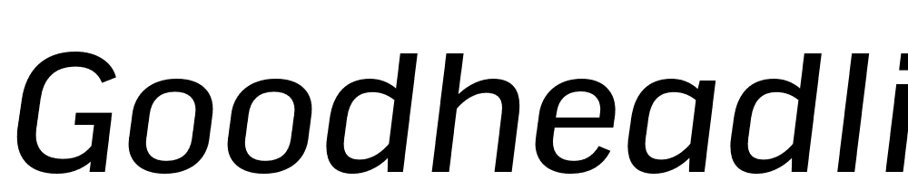 GoodHeadlinePro-WideNewsItalic font family download free